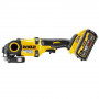 Шліфмашина кутова акумуляторна безщіткова DeWALT, XR FLEXVOLT 54 B, Li-ion, d = 125 мм, 9000 об/хв, вага 2.18 кг, валіза, 2 акумулятори 2 А/год, зарядний пристрій