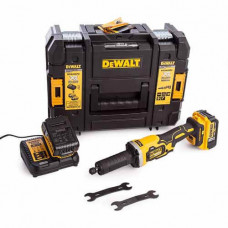 Прямошлифовальна машина безщіткова, DeWALT, 18 В XR Li-ion, 10000-25000 об/хв, цанга 6 мм, вага 1.2 кг, 2 акумулятора, ЗУ