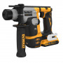 Перфоратор акумуляторний безщітковий DeWALT, SDS PLUS, 18 В XR Li-ion, 2 режими, 1.4 Дж, 0-1060 об/хв, 0-4980 уд/хв, 2 акумулятори 2 А/год, зарядний пристрій, валіза, вага 1.8 кг