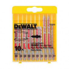 Набір пильних полотен DeWALT по металу, для лобзикових пил, пакування 10 од: (DT2160 - 3 од, DT2172 - 2 од, DT2054 - 1 од, DT2161 - 2 од, DT2163 - 2 од)