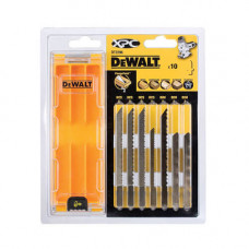 Набір пильних полотен DeWALT EXTREME, для лобзикових пил, матеріал застосування - деревина та деревостружкові матеріали, 10 од: (DT2209 - 2 од, DT2205 - 2 од, DT2213 - 2 од, DT2216 - 1 од, DT2218 - 1 од, DT2217 - 1 о