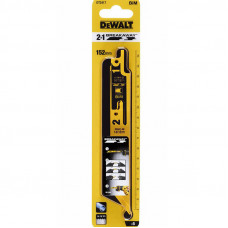 Полотно пильне DeWALT біметалеве BREAKAWAY (два полотна в одному) по листовому металу, трубам і профілю, швидке розпилювання, довжина 152 мм, крок зубів 14-18 TPI, для шабельних пил, пакування 5 од