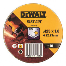 Набір кругів відрізних DeWALT INOX, нержавіюча сталь/листовий метал, 125 x 22.23 x 1.0 мм, 10 од