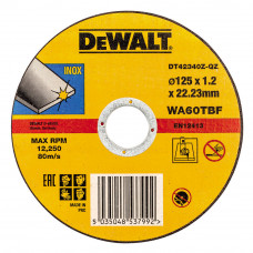 Круг відрізний DeWALT INOX, нержавіюча сталь/листовий метал, 125 х 1.2 х 22.23 мм