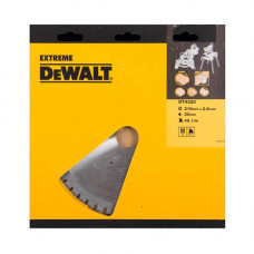 Диск пилковий DeWALT, EXTREME WORKSHOP, розмір 216 х 30 мм, кількість зубів 48, кут заточування - 5 градусів, геометрія зуба ATB, універсальне застосування.