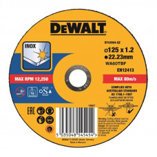 Круг відрізний DeWALT EXTREME, нержавіюча сталь/листовий метал, 125 х 1.2 х 22.23 мм
