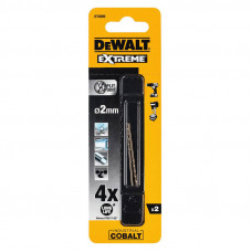 Свердло по металу DeWALT EXTREME INDUSTRIAL COBALT HSS-CO, діаметр 2 мм, загальна довжина 49 мм, робоча довжина 24 мм,  в пакуванні 2 од