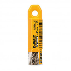 Свердло по металу DeWALT EXTREME INDUSTRIAL COBALT  HSS-CO, діаметр 2 мм, загальна довжина 49 мм, робоча довжина 24 мм, в пакуванні 10 од