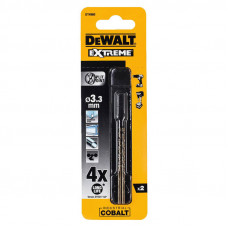 Свердло по металу DeWALT EXTREME INDUSTRIAL COBALT HSS-CO, діаметр 3.3 мм, загальна довжина 65 мм, робоча довжина 36 мм, в пакуванні 2 од