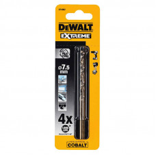 Свердло по металу DeWALT EXTREME INDUSTRIAL COBALT HSS-CO, діаметр 7.5 мм, загальна довжина 109 мм, робоча довжина 66 мм