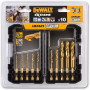 Набір свердел по металу DeWALT EXTREME TITANIUM IMPACT HSS-TIN, 3; 3.2; 3,5; 4; 4.5; 5; 6; 8; 10; 12 мм, 10 од, пластиковий кейс