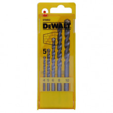 Набір свердло по бетону, цеглі, каменю DeWALT EXTREME, 5 од: d = 4; 5; 6; 8; 10 мм, пластикова касета