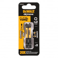 Набір біт DeWALT, IMPACT TORSION EXTREME, ударні, Pozidriv,Pz2, L = 57 мм, 2 од