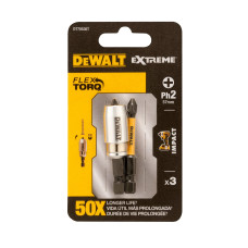 Набір біт і насадок DeWALT "IMPACT TORSION", ударні, Ph2, L = 50 мм, 2 од + магнітний тримач шурупів