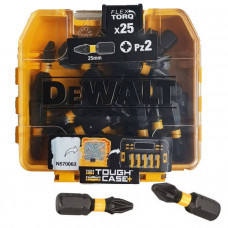 Набір біт DeWALT "EXTREME FLEXTORQ", Pozidriv, Pz2, L = 25 мм, 25 од, кейс
