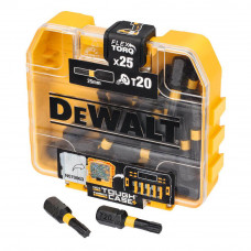 Набір біт DeWALT "EXTREME FLEXTORQ", Torx, T20, L = 25 мм, 25 од, кейс системи TOUGH CASE
