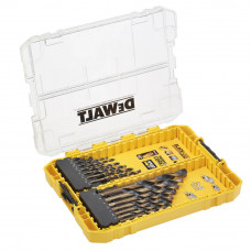 Набір свердел по металу DeWALT Black&Gold HSS-G, 21 од: 1, 1.5, 2, 2.5, 3, 3.2, 3.3, 3.5, 4, 4.2, 4.5, 4.8, 5, 5.5, 6, 6.5, 7, 7.5, 8, 10, 12 мм, кейс ToughCase