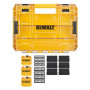 Футляр для біт системи TSTAK Tough Case L DeWALT з футляром 25 мм х 25 од - 3 од, касета для біт 7 х 25 мм - 3 од, касета для біт 7 х 57 - 4 од, роздільники - 6 од