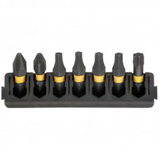 Касета з бітами DeWALT FlexTorq, L = 25 мм, Рh2, Pz2, Т20 - 2 од, Т25 - 2 од, Т30