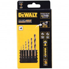 Касета зі свердлами по металу DeWALT, Black & Gold, d = 2, 3, 4, 5, 6, 8 мм, 7 од