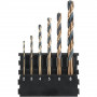 Касета зі свердлами по металу DeWALT, Black & Gold, d = 2, 3, 4, 5, 6, 8 мм, 7 од