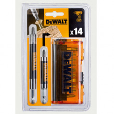 Набір біт DeWALT, Phillips, Pozidriv, Torx, Slotted, Ph1, Ph2, Ph3, Pz2 , Pz3, Sl6, T15, T20, T25, T30, L = 25 мм, 14 од, блістер