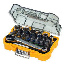 Набір біт і головок DeWALT, Hex,Torx, Philips, Pozidriv, Pz1, Pz2, Pz3, Ph1, Ph2, Ph3, T10, T15, T20, T25, T30, T40, Hex 4, Hex 5, Hex 6, L = 25 мм, 24 од