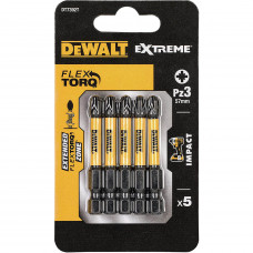 Набір біт DeWALT, ударні, IMPACT TORSION EXTREME, Pozidriv, Pz3, L = 57 мм, 5 од