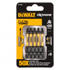 Набір біт DeWALT, ударні, IMPACT TORSION, Torx, Т20, L = 57 мм, 5 од