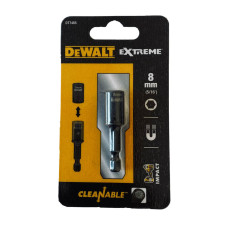 Головка торцева магнітна DeWALT EXTREME Impact з’ємна, для видалення металевої стружки 1/4" х 8 мм, шестигранна, висота 75 мм
