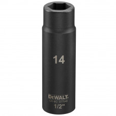 Головка торцева ударна "IMPACT" DeWALT, довга, 1/2" х 14 мм, шестигранна
