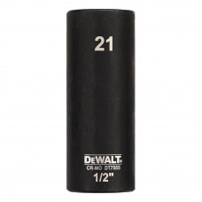 Головка торцева ударна "IMPACT" DeWALT, довга, 1/2" х 21 мм, шестигранна