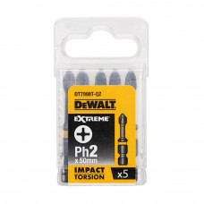Набір біт DeWALT, ударні, IMPACT TORSION EXTREME, Philips, Ph2, L = 50 мм, 5 од