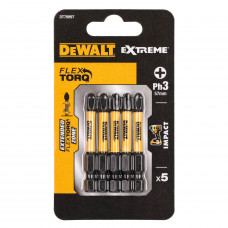 Набір біт DeWALT, ударні, IMPACT TORSION EXTREME, Philips, Ph3, L = 57 мм, 5 од