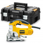 Пила лобзикова мережева DeWALT, 701 Вт, 0-3100 ход/хв, максимальна глибина пропилу (дерево) - 130 мм, вага 2.6 кг, валіза TSTAK