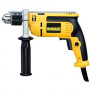 Дриль мережевий DeWALT, ударний, 701 Вт, 5.2 Нм, 0-2800 об/хв, 47600 уд/хв, патрон 13 мм, кількість швидкостей - 1, вага 1.6 кг, багатопозиційна бічна рукоятка