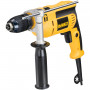 Дриль мережевий DeWALT, ударний, 701 Вт, 5.2 Нм, 0-2800 об/хв, 47600 уд/хв, патрон 13 мм швидкозатискний, кількість швидкостей - 1, вага 1.6 кг, багатопозиційна бічна рукоятка