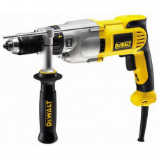 Дриль мережевий DeWALT, ударний, 950 Вт, 40 Нм, 1250-3500 об/хв, 56000 уд/хв, патрон 13 мм швидкозатискний, кількість швидкостей - 2, вага 2.8 кг, багатопозиційна бічна рукоятка, валіза