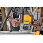 Фрезер мережевий DeWALT, 2300 Вт, 9000-22000 об/хв, цанговий патрон 12 мм, максимальний діаметр фрези 50 мм, хід каретки фрезера 80 мм, вага 6.1 кг, валіза TSTAK