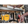 Фрезер мережевий DeWALT, 2300 Вт, 9000-22000 об/хв, цанговий патрон 12 мм, максимальний діаметр фрези 50 мм, хід каретки фрезера 80 мм, пульт дистанційного керування, вага 6.1 кг, валіза TSTAK