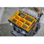 Органайзер DeWALT TSTAK, прозора кришка, 10 чашок, клас захисту IP54