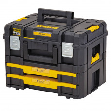 Ящик TSTAK 2.0 DeWALT, 440 х 330 х 340 мм, з висувними секціями та вставкою зі спіненого матеріалу
