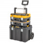 Комплект ящиків TSTAK 2.0 DeWALT, ящик+органайзер+ящик-візок