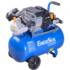 Компресор повітряний поршневий ENERSOL, продуктивність 350 л/хв, потужність 2.2 кВт, тис 8 Бар, об'єм ресивера 50 л, кількість циліндрів 2, вага 34.1 кг