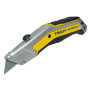 Ніж STANLEY "FATMAX EXO RETRACTABLE KNIFE" з висувним трапецевидним лезом, L = 190мм, з магнітним утримувачем леза і вбудованим контейнером для зберігання запасних лез.