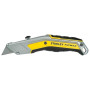 Ніж STANLEY "FATMAX EXO RETRACTABLE KNIFE" з висувним трапецевидним лезом, L = 190мм, з магнітним утримувачем леза і вбудованим контейнером для зберігання запасних лез.