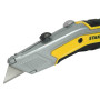 Ніж STANLEY "FATMAX EXO RETRACTABLE KNIFE" з висувним трапецевидним лезом, L = 190мм, з магнітним утримувачем леза і вбудованим контейнером для зберігання запасних лез.