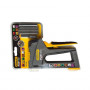 Степлер STANLEY "LIGHT DUTY/HEAVYDUTY/CABLE/BRADS TR75 FATMAX® 6 В 1" тип кріплення: скоби тип A, G, H: 6-14мм, скоба типу 7: 12-14 мм, цвяхи типу J: 15 мм, шпильки типу 9: 15 мм.