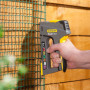 Степлер STANLEY "LIGHT DUTY/HEAVYDUTY/CABLE/BRADS TR75 FATMAX® 6 В 1" тип кріплення: скоби тип A, G, H: 6-14мм, скоба типу 7: 12-14 мм, цвяхи типу J: 15 мм, шпильки типу 9: 15 мм.