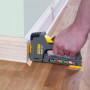 Степлер STANLEY "LIGHT DUTY/HEAVYDUTY/CABLE/BRADS TR75 FATMAX® 6 В 1" тип кріплення: скоби тип A, G, H: 6-14мм, скоба типу 7: 12-14 мм, цвяхи типу J: 15 мм, шпильки типу 9: 15 мм.